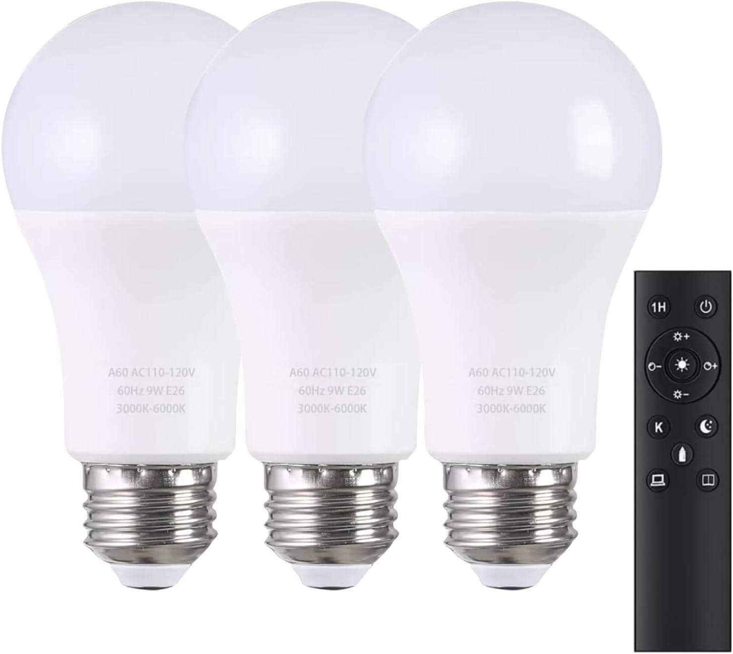 Dimmable A19 LED Light Bulb with Remote Control