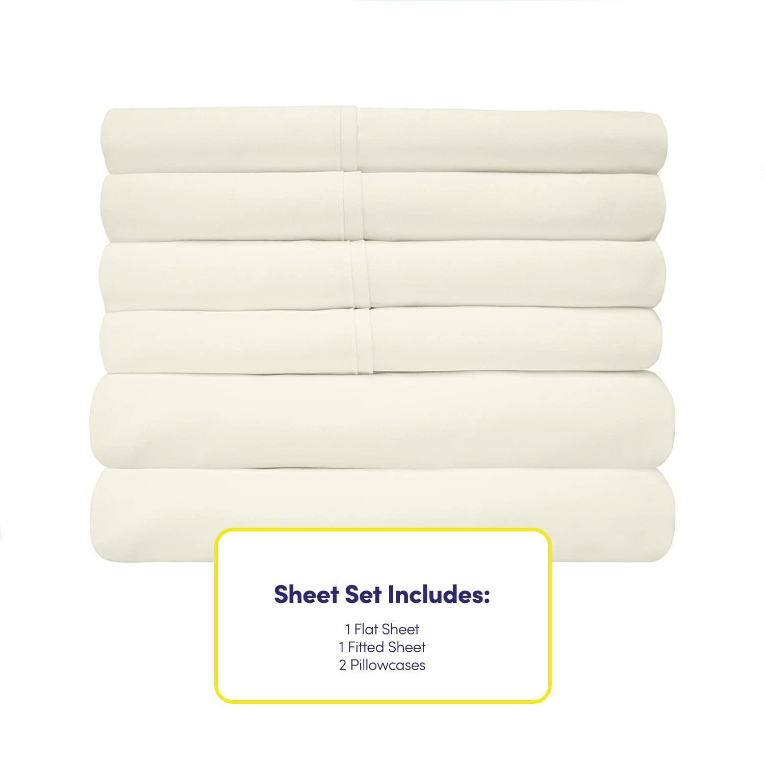 Sweet Home Collection Luxurious Soft Microfiber Sheet Set with Bonus Pillowcases