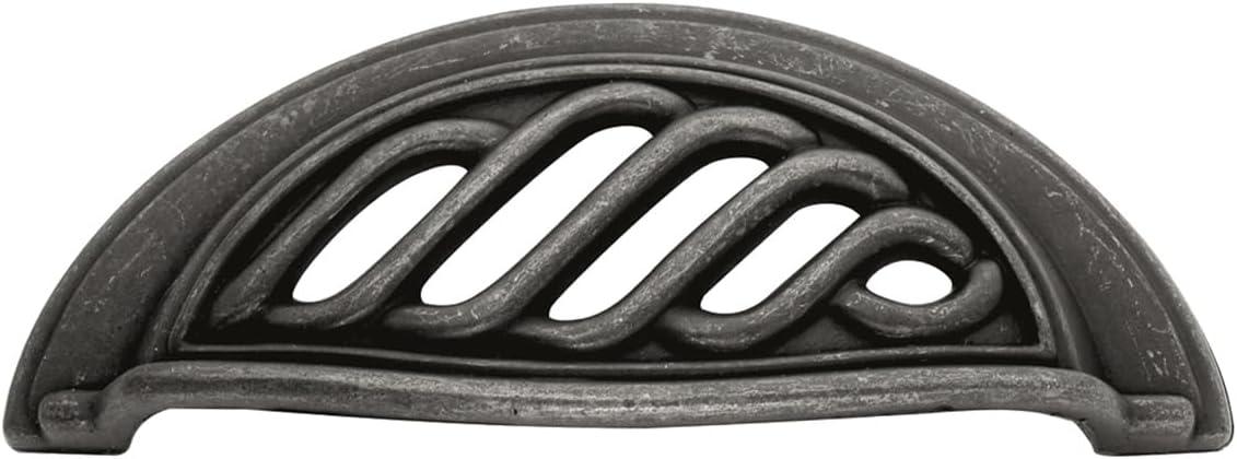 Charleston Blacksmith Kitchen Cabinet Handles, Solid Core Drawer Pulls for Cabinet Doors, 3"