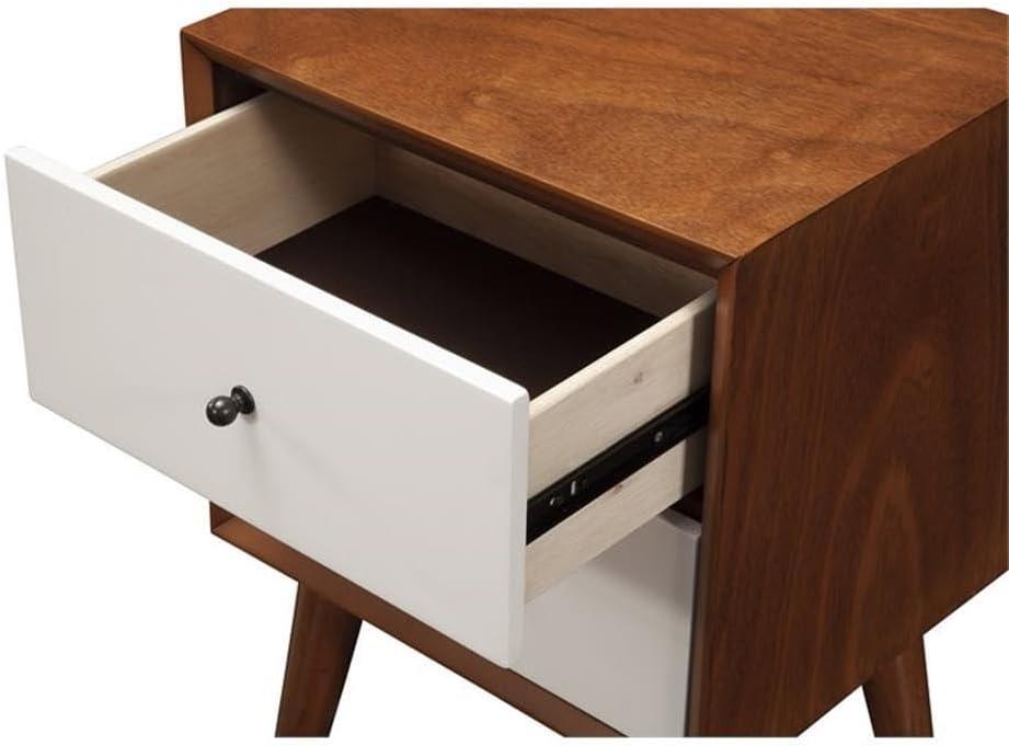 Williams 2 - Drawer Nightstand in Acorn/White