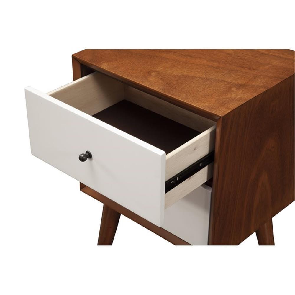 Williams 2 - Drawer Nightstand in Acorn/White