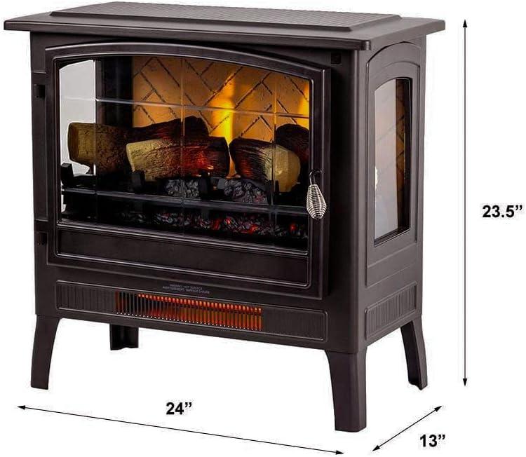 Country Living Smart Infrared Electric Fireplace Stove Heater, Alexa and Google Home Compatible