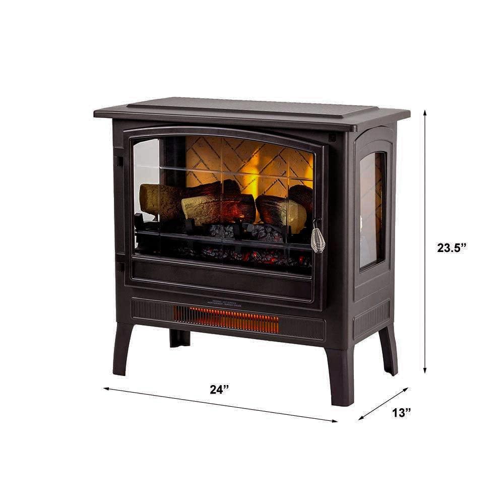 Country Living Smart Infrared Electric Fireplace Stove Heater, Alexa and Google Home Compatible