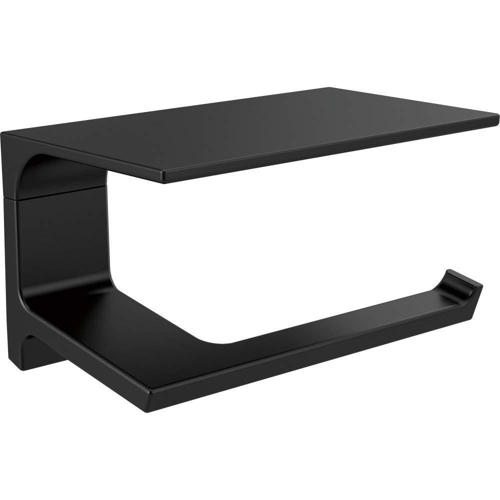 Delta Pivotal Tissue Holder with Shelf, Matte Black