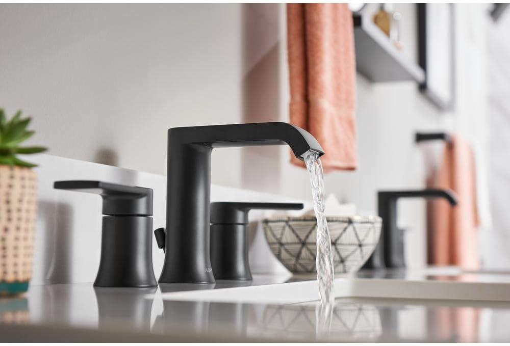 Moen Genta Matte Black Bathroom Faucet 8-16 in.