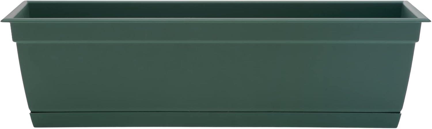Bloem Dayton 6.87 in. H X 24 in. W Plastic Ocean Series Window Box Turtle Green