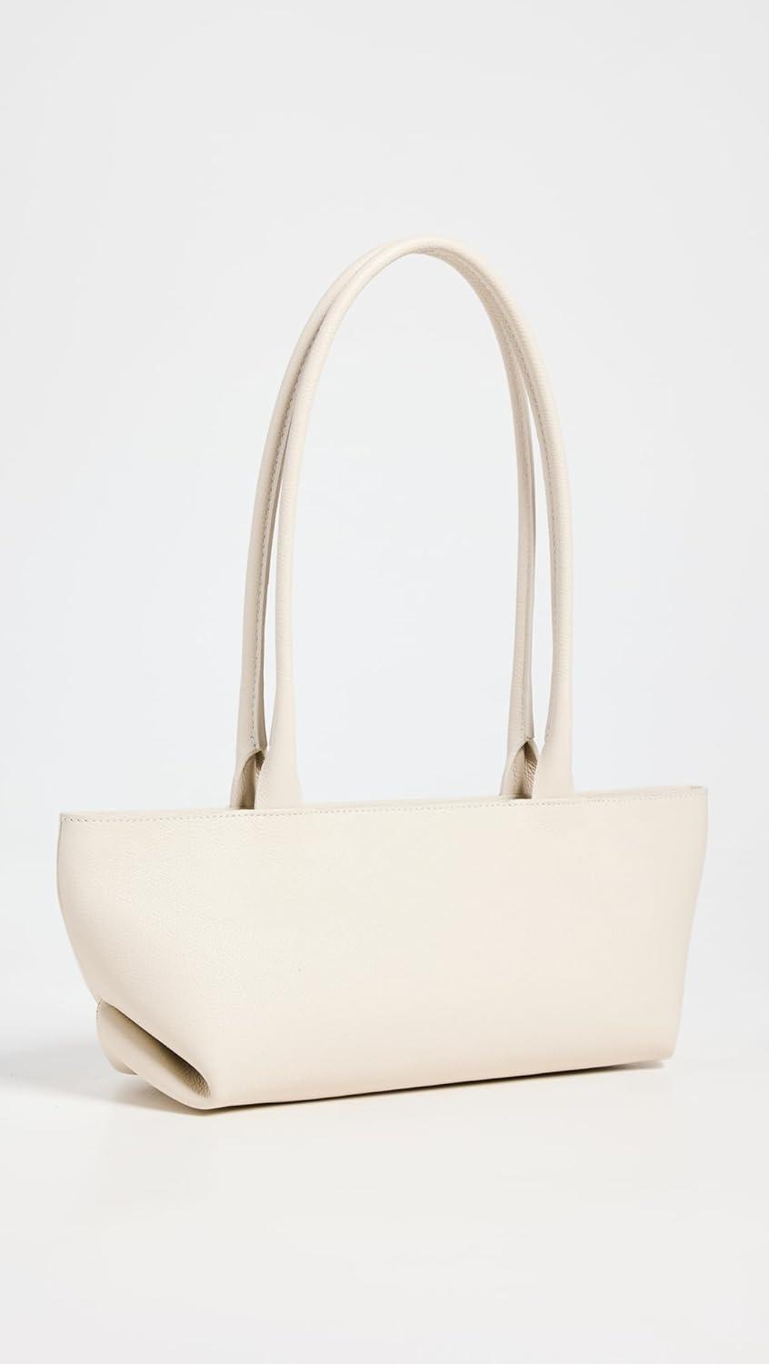 Off-White Genuine Leather Small Grain Shoulder Bag