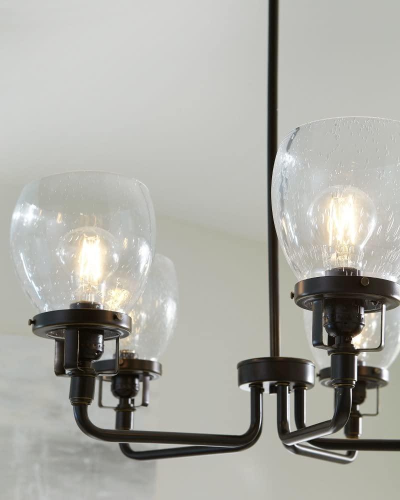 Generation Lighting Belton 5 -Light Bronze Transitional For Use in Bedrooms, Dining Rooms, Foyers, Kitchens, Living Rooms Chandelier