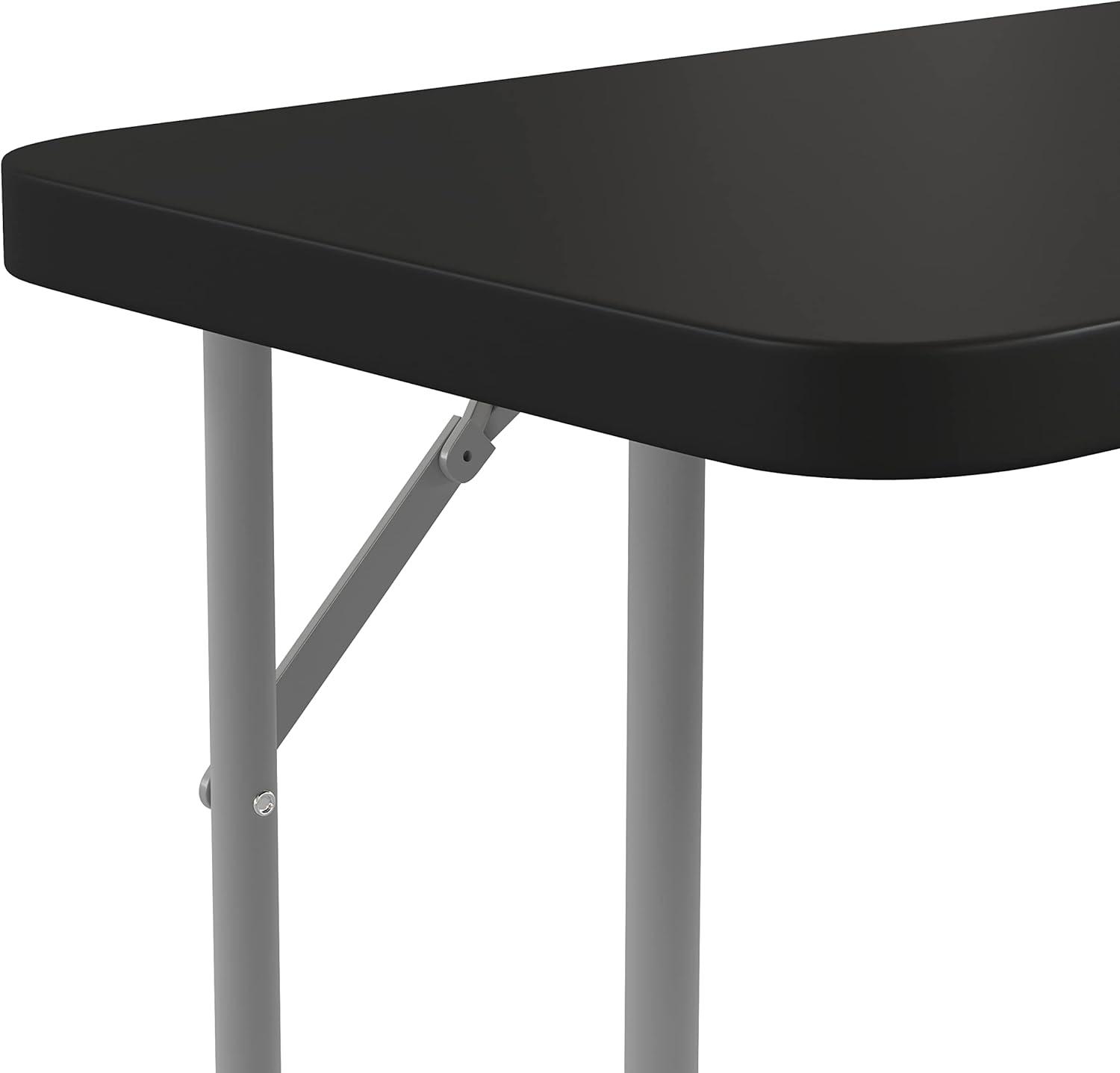 BizChair 6-Foot Black Plastic Folding Training Table