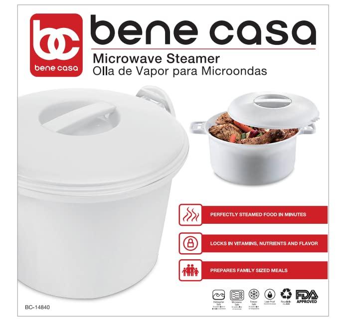 Bene Casa White Plastic Steamer 12 cups