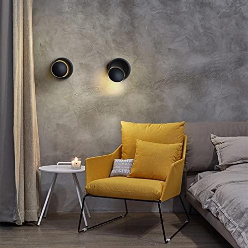 MODIRNATION Wall Light 'Eclipse', 360 Degree Rotatable Modern LED Lighting Fixture for Home and Office, Wall Mounted Lamp for Living Room, Bedroom, Hallway, Family Room Decor, 3500 Warm Light