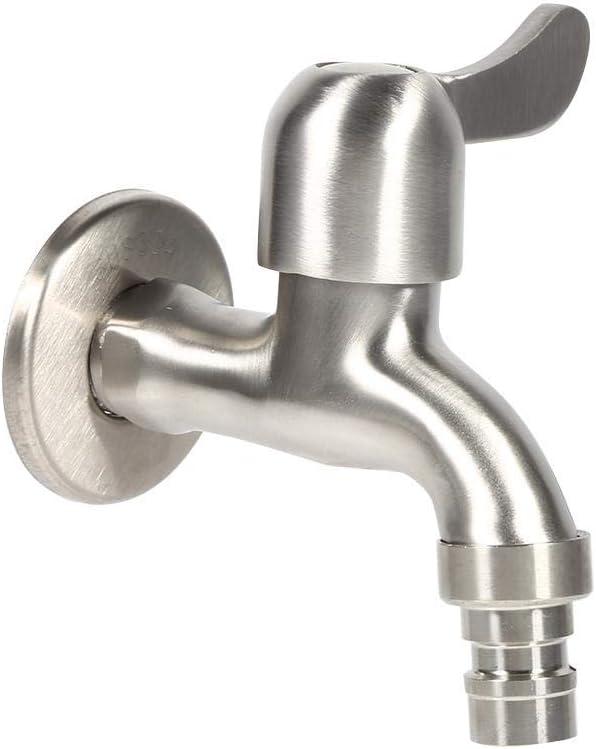 Polished Stainless Steel Wall Mounted Garden Faucet