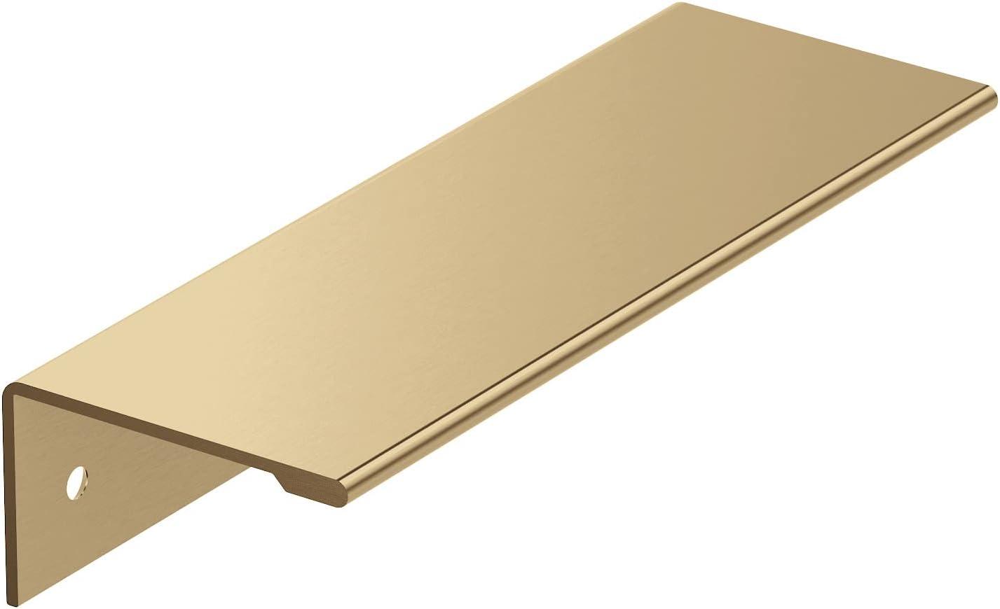 Amerock | Cabinet Edge Pull |Champagne Bronze | 3-3/4 in (96 mm) Center-to-Center Drawer Pull | Kitchen and Bath Hardware | Furniture Hardware