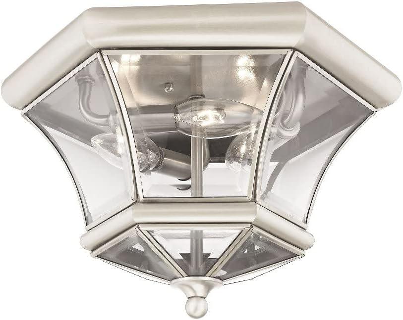 Livex Lighting Monterey/Georgetown 3 - Light Flush Mount in  Brushed Nickel