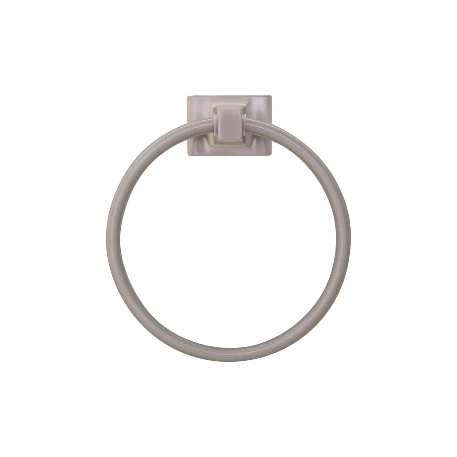 Design House 539163 Millbridge Wall-Mounted Towel Ring for Bathroom, Satin Nickel Finish