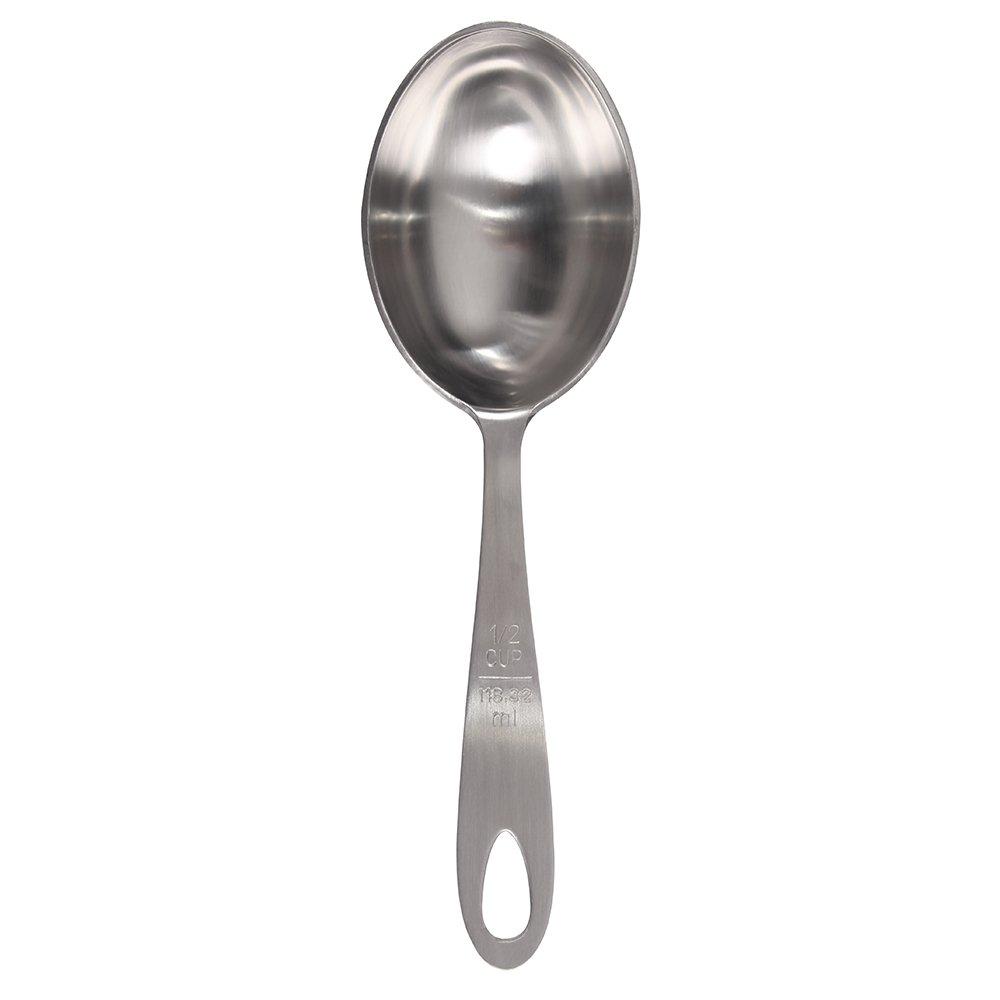 Shetler's Measuring Scoop Set, Durable 4-Piece Stainless Steel Spoon Set for Accurate Measurement of Dry and Wet Ingredients, for Baking and Cooking