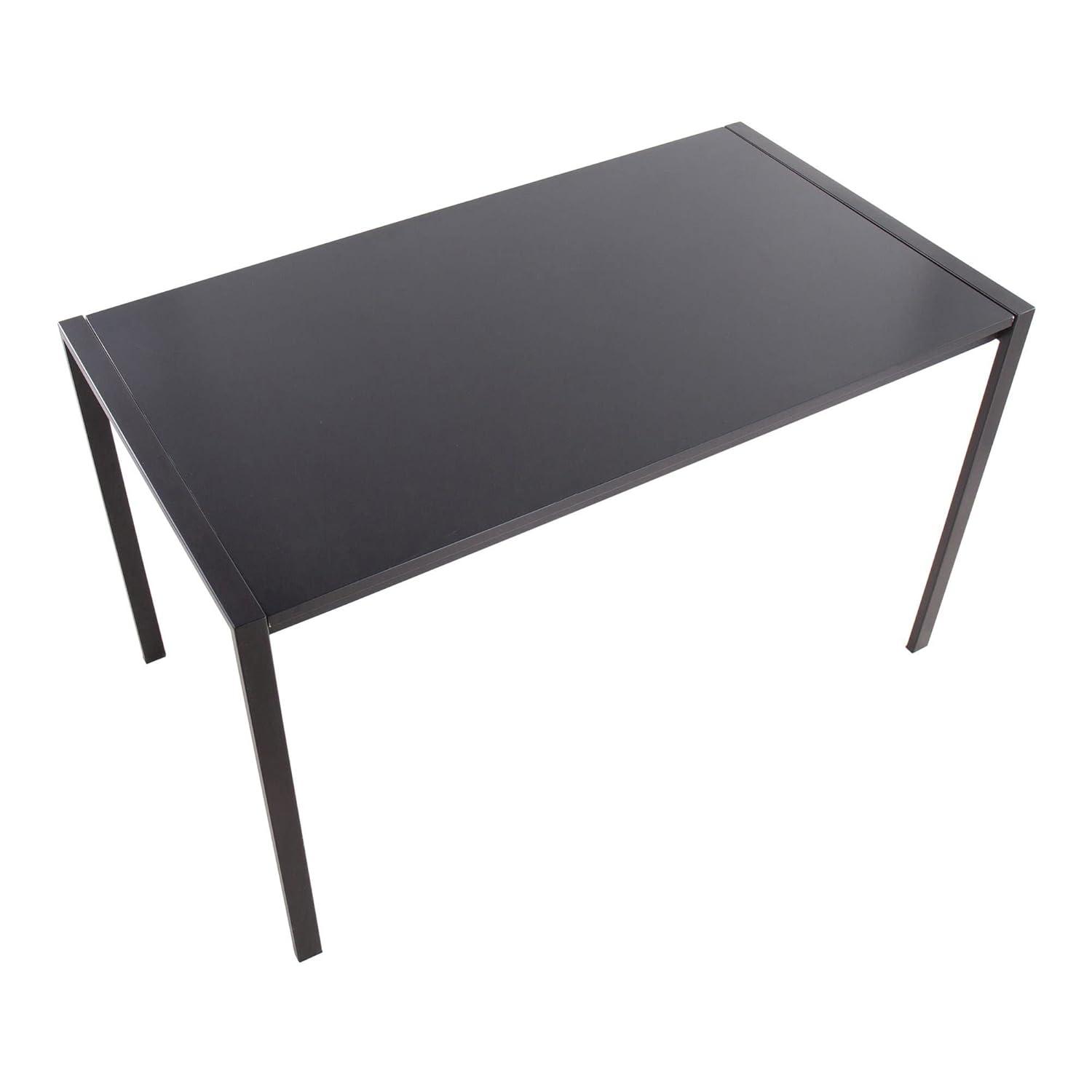 LumiSource Black Metal, Black Wood Fuji Dinette Table