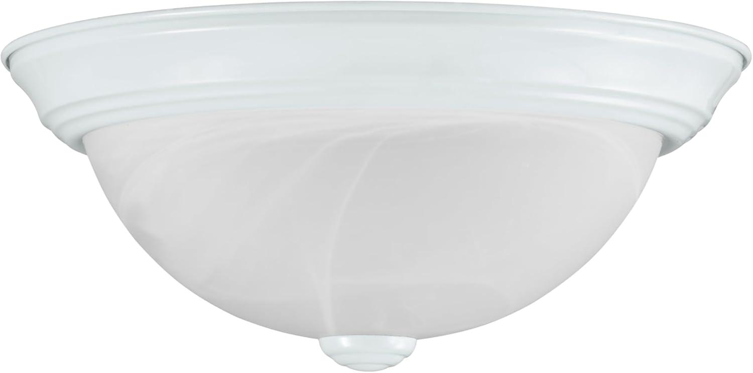 60/6004-Nuvo Lighting-2 Light Flush Mount-11.38 Inches Wide by 4.88 Inches High-Textured White Finish