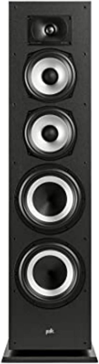 Black MDF Floor-standing Wireless Speaker with Surround Sound