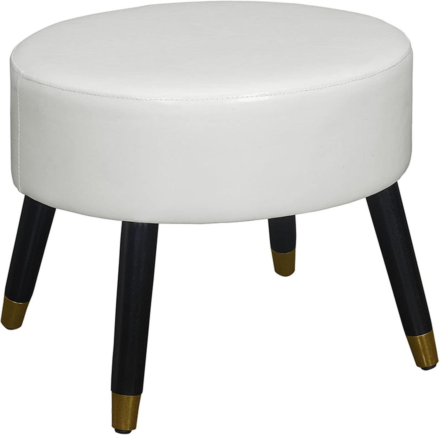 Convenience Concepts Designs4Comfort Mid Century Ottoman Stool, Tan Linen