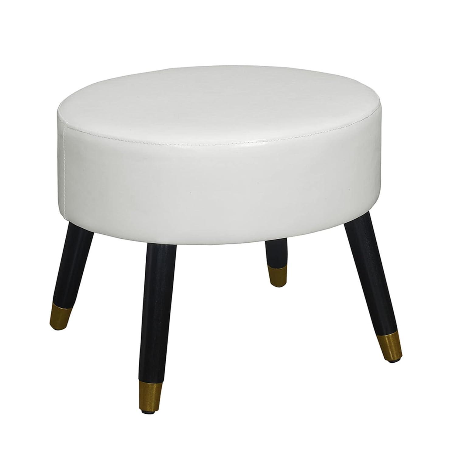 Convenience Concepts Designs4Comfort Mid Century Ottoman Stool, Tan Linen