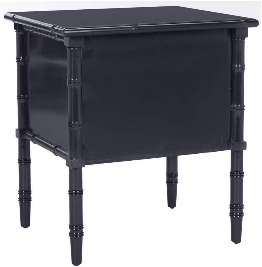Comfort Pointe Ellison Nightstand Midnight Blue: Coastal Style, 2 Drawers, MDF & Poplar Frame, 25"H x 23"W