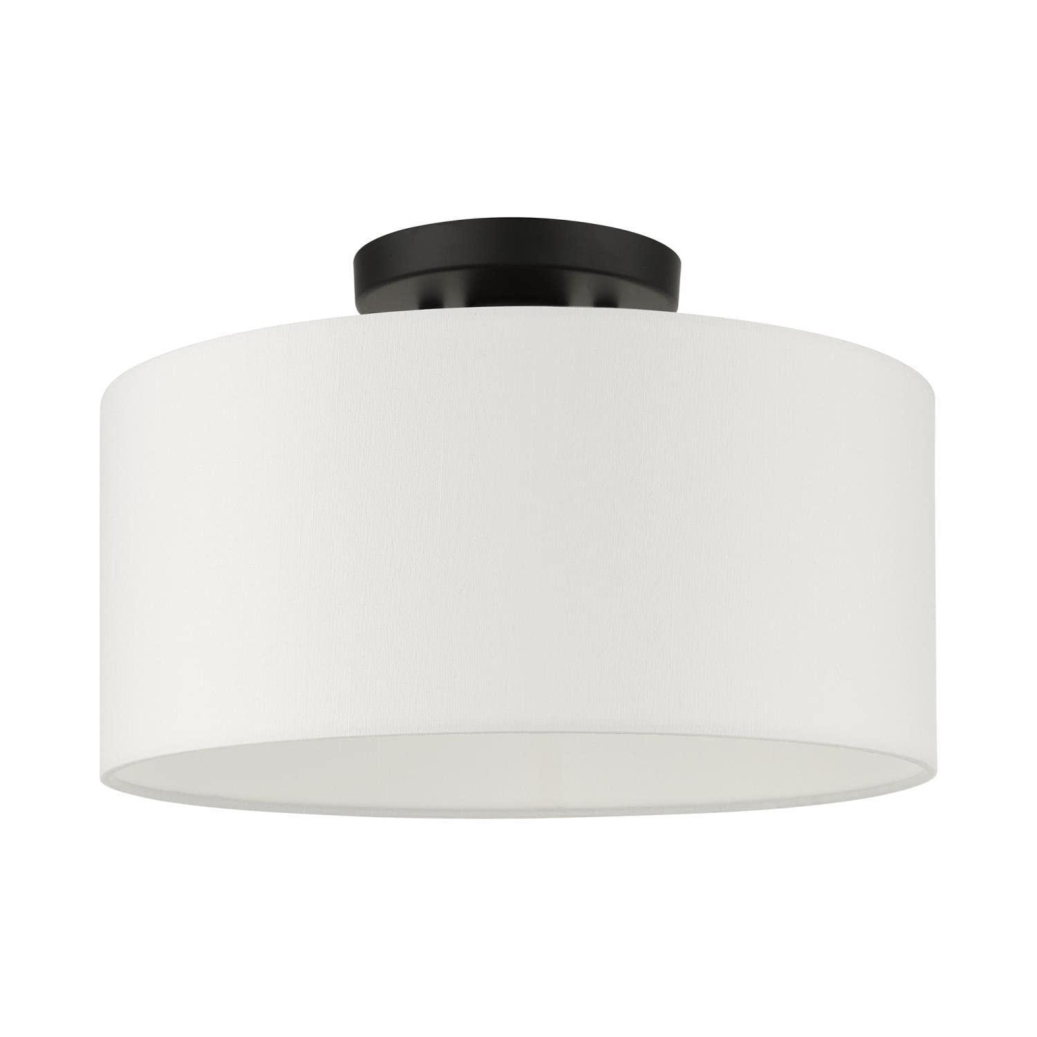 Livex Lighting Meridian 1 - Light Semi-Flush Mount in  Black