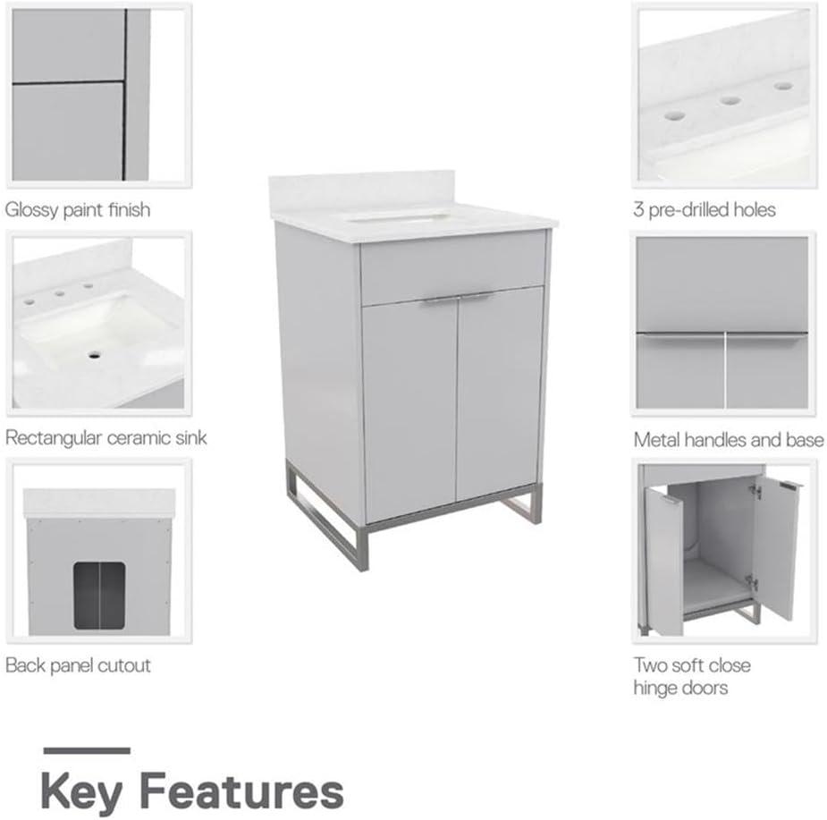CosmoLiving by Cosmopolitan Leona 24” Bathroom Vanity