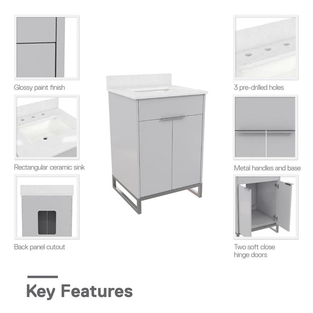 CosmoLiving by Cosmopolitan Leona 24” Bathroom Vanity