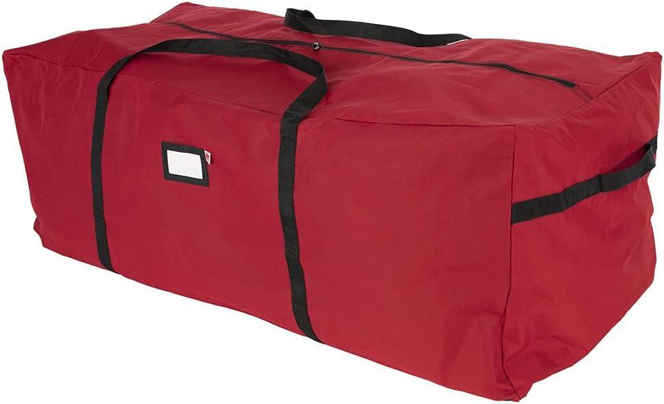 Santa's Bag 6'-9' Extra Large Tree Storage Bag: TreeKeeper, Polyester, Built-In Handles, Christmas Tree Storage, Red