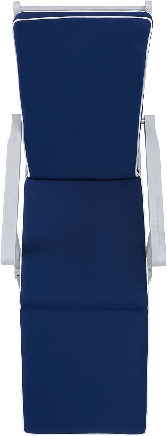 Palmdale Lounge Chair - Outdoor - PAT7015 - Grey/Navy -Safavieh