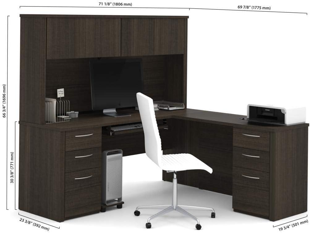 Inbox Zero Ornello L-Shaped Computer Desk