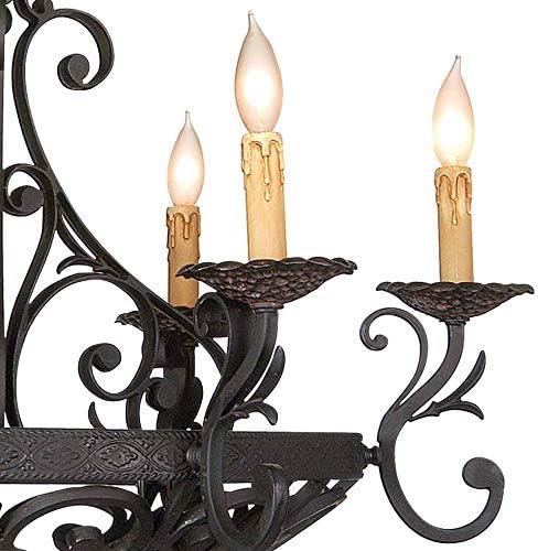Kathy Ireland Dark Bronze Chandelier Lighting 32 1/2" Wide Industrial 6-Light Fixture for Dining Room House Foyer Kitchen Entryway
