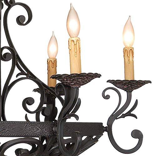 Kathy Ireland Dark Bronze Chandelier Lighting 32 1/2" Wide Industrial 6-Light Fixture for Dining Room House Foyer Kitchen Entryway