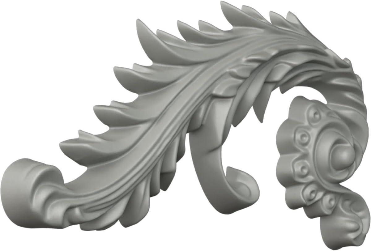 Ekena Millwork 7 7/8"W x 4 1/8"H x 3/4"P Medway Scroll Onlay, Right