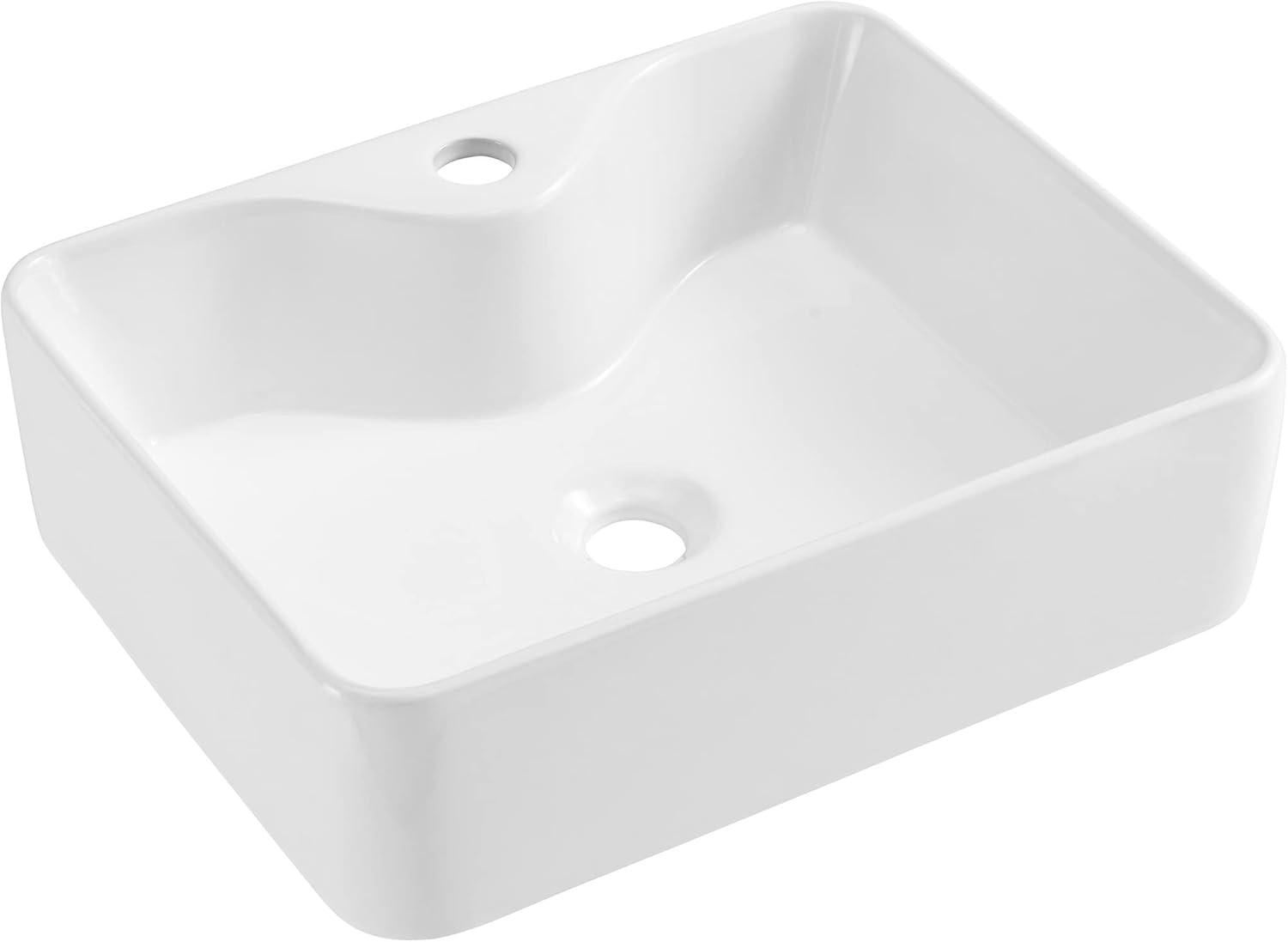 Rennes 19" Vessel Sink in Glossy White