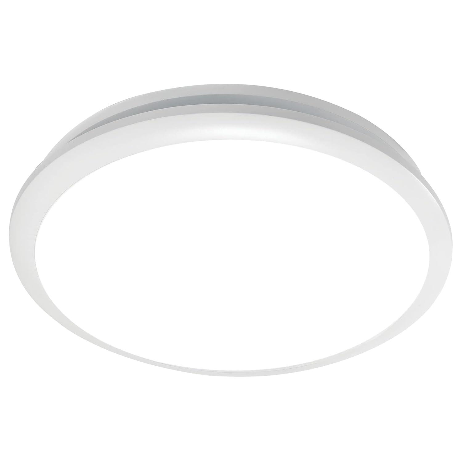 Homewerks 7141-50 Bathroom Fan Integrated LED Light Ceiling Mount Exhaust Ventilation 0.7 Sones 50 CFM  White