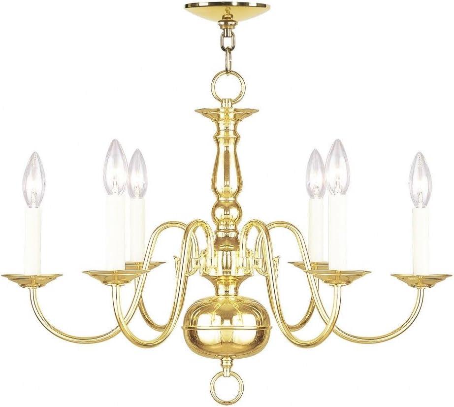 Livex Lighting - Williamsburgh - 6 Light Chandelier in Traditional Style - 24