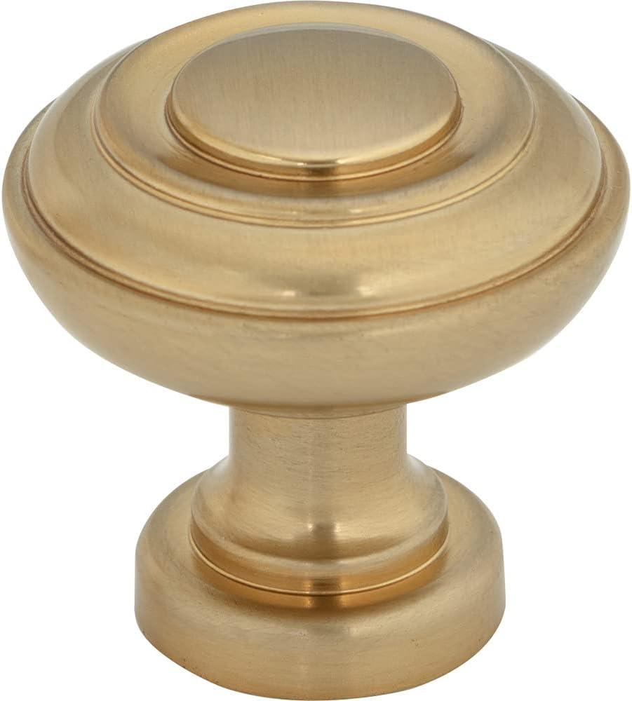 Honey Bronze Round Mushroom Cabinet Knob with Mounting Hardware