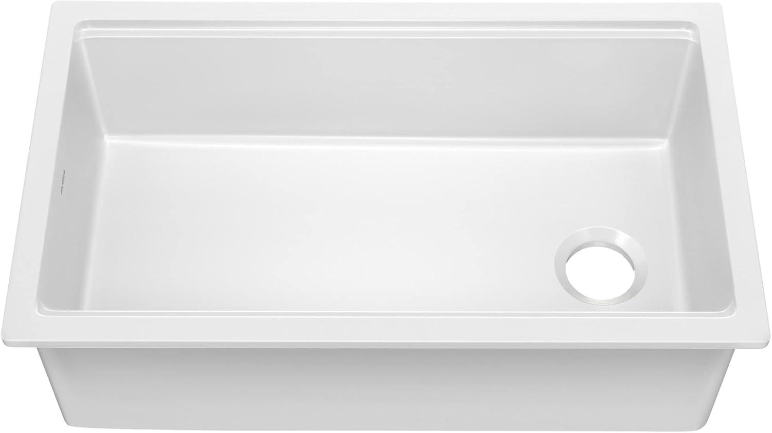 KRAUS Turino™ 33" L Farmhouse Reversible Apron Front Fireclay Single Bowl Kitchen Sink