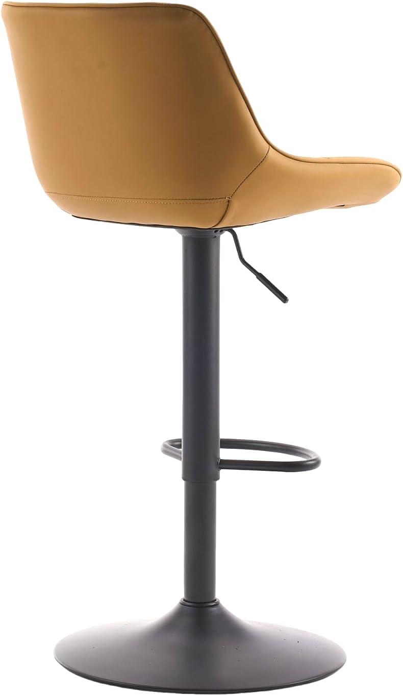 walsunny Swivel Upholstered Adjustable Height Counter Stool with Metal Frame (Set of 2)