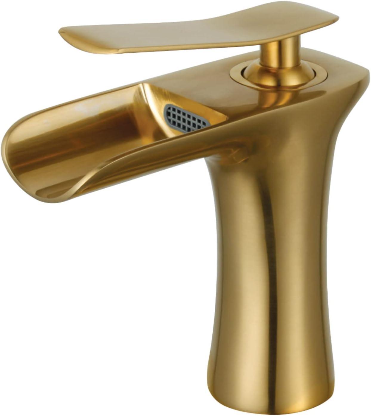 Kingston Brass Executive Single-Handle 1-Hole Deck Mount Bathroom Faucet with Push Pop-Up