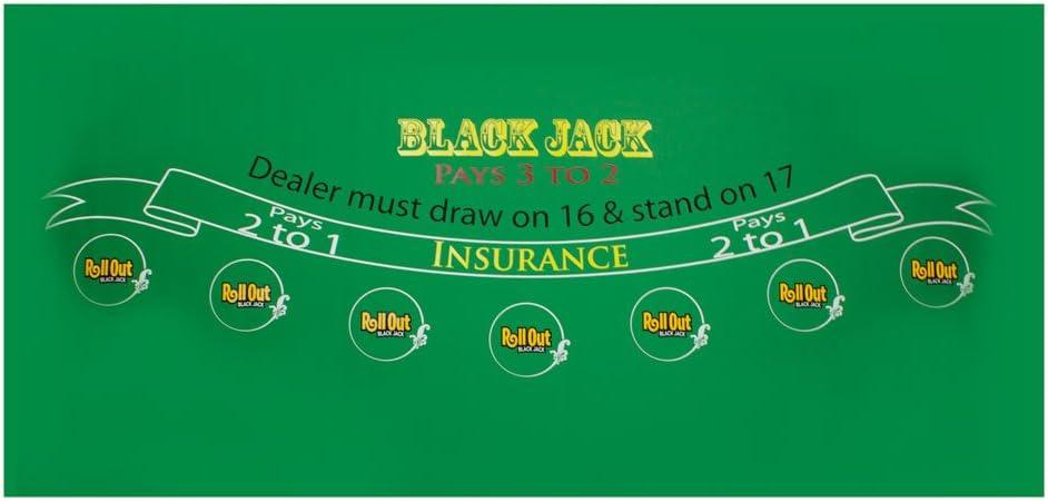 Blackjack Table Top with Smooth Surface and Rubber Lining