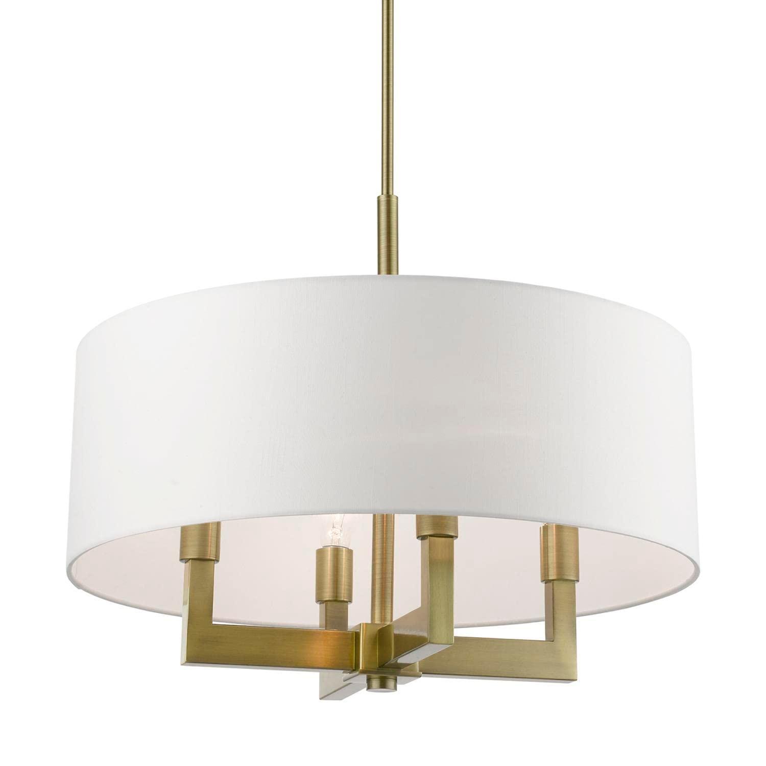 Livex Lighting Cresthaven 4 - Light Chandelier in  Antique Brass