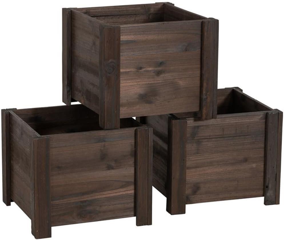 Wood Planter Box (Set of 3)