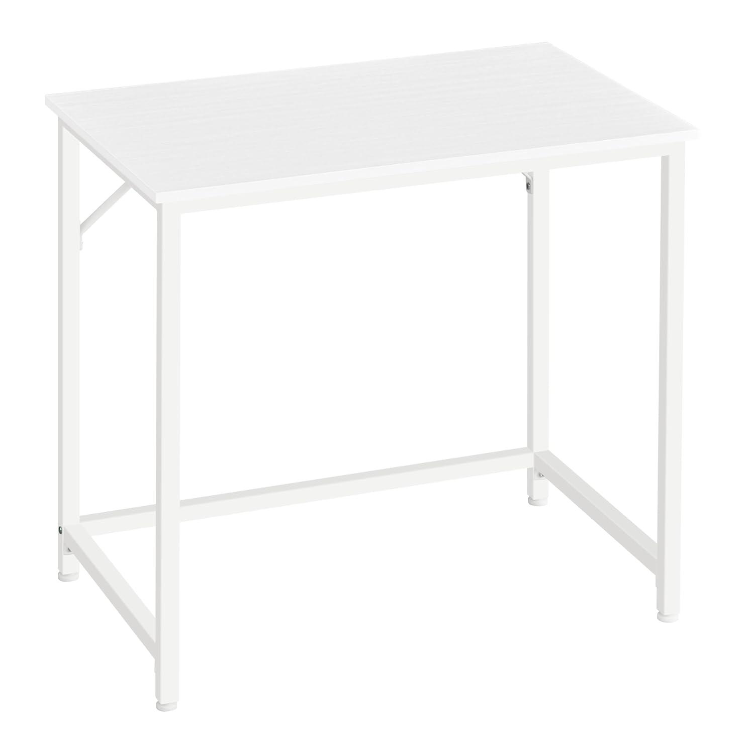 VASAGLE Computer Desk, Office Work Desk, 31.5 x 19.7 x 29.9 Inches, for Study, Bedroom, Home Office, Living Room, Maple White and Cloud White ULWD038W44