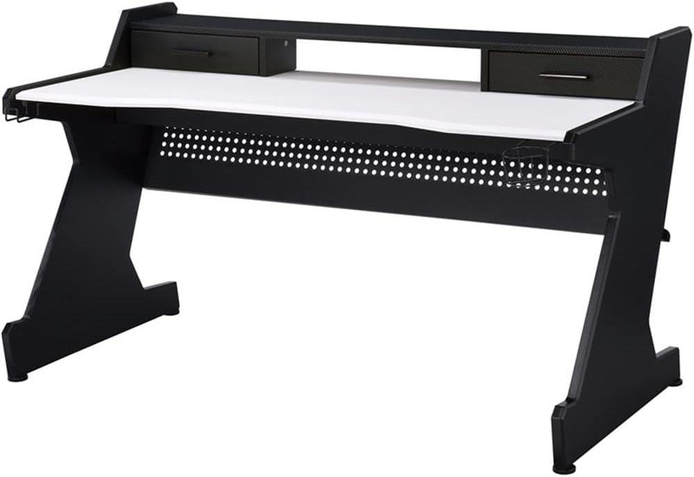 Bigga Gaming Desk Black/White - Acme Furniture