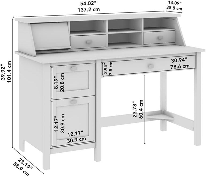 Lark Manor™ Aliyat 54W Computer Desk with Drawers and Desktop Organizer