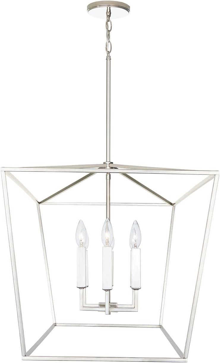 Capital Lighting 837661 Thea 6 Light 42" Wide Taper Candle Chandelier - Brass