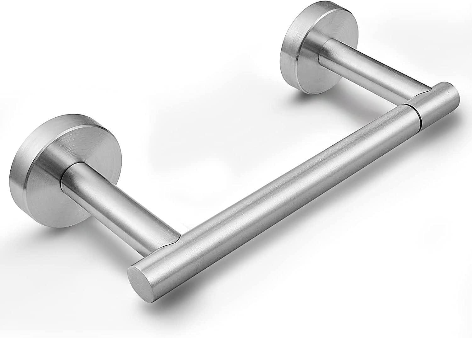 Brushed Nickel Double Post Pivoting Toilet Paper Holder Set